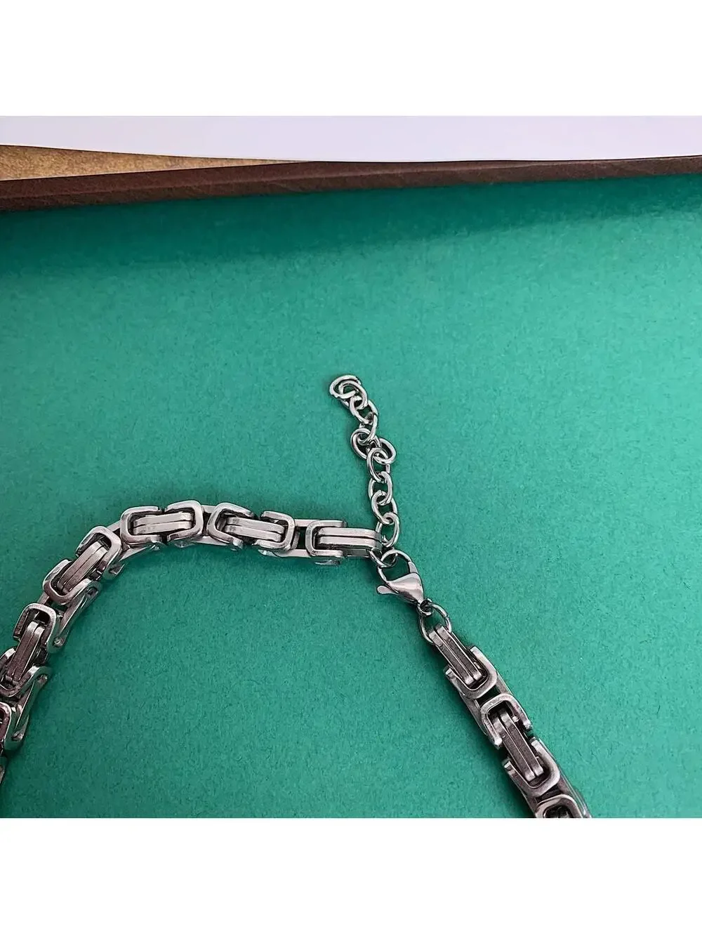 Y2K Cyber Punk Silver Stainless Steel Necklace 19.5 Inch Unisex